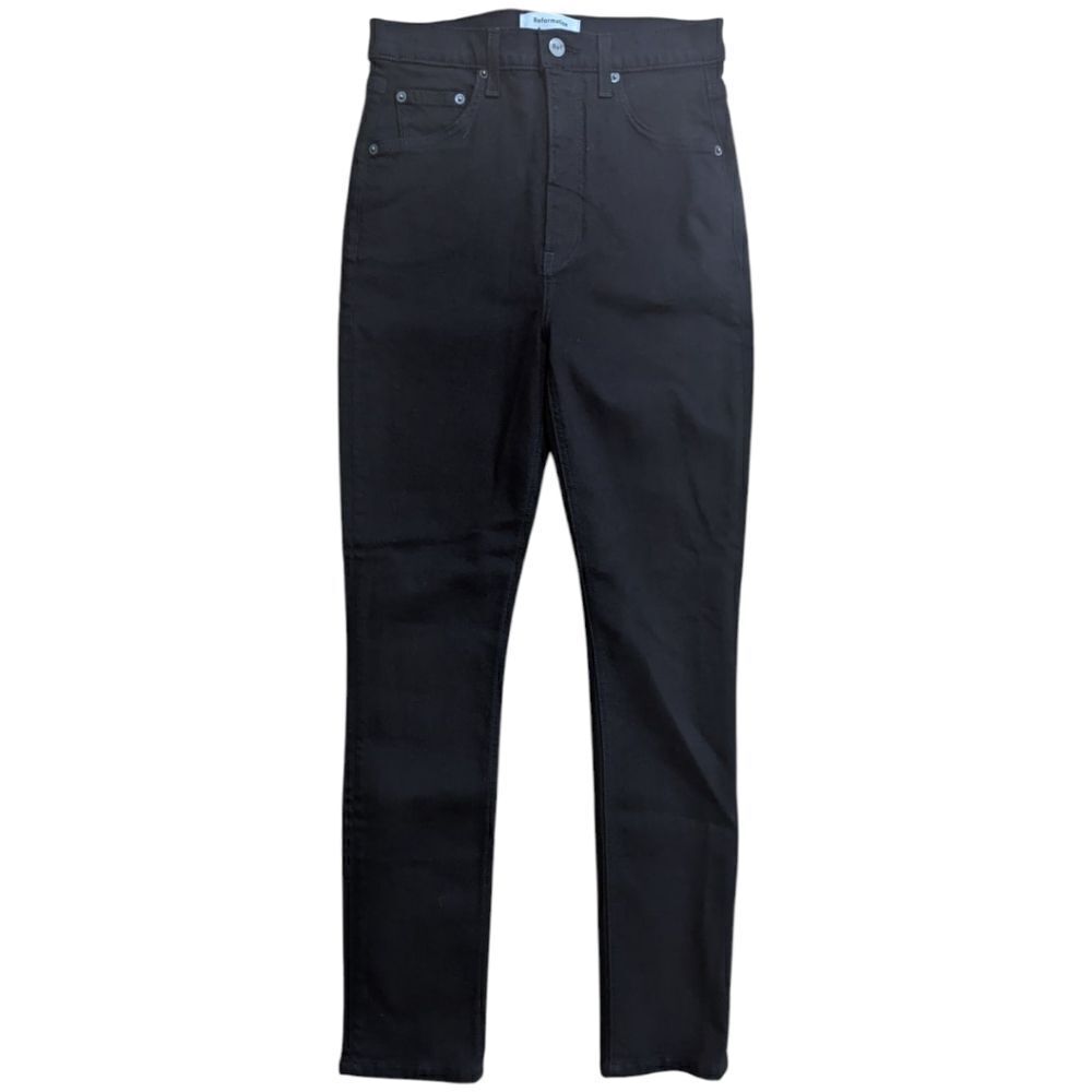 Reformation Women's 28 Ultra High & Skinny Black Jeans